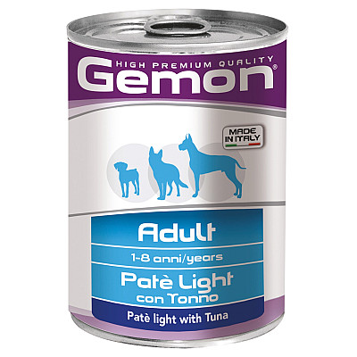 Влажный корм для собак Gemon Dog Wet Adult Light с тунцом, 400 г