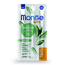 Ласощі для котів Monge Gift Cat Dental кролик з шавлією, 15 г