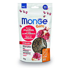 Ласощі для котів Monge Gift Cat Sterilised качка з гранатом, 50 г
