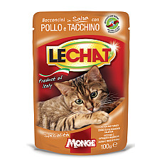 Вологий корм для котів Monge LC Cat Wet Adult курка та індичка, 100 г