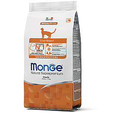 Сухой корм для кошек Monge Cat Sterilised с уткой, 1.5 кг