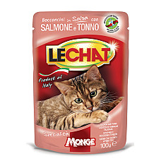 Вологий корм для котів Monge LC Cat Wet Adult тунець та лосось, 100 г