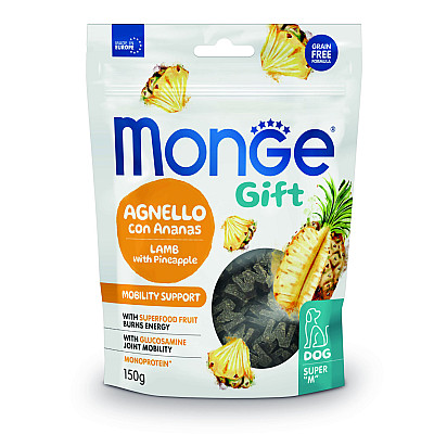 Ласощі для собак Monge Gift Dog Mobility Support ягня з ананасами, 150 г