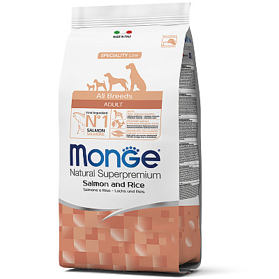 Сухий корм для собак Monge Dog All breeds Adult лосось з рисом, 2.5 кг