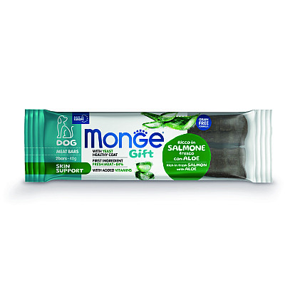 Ласощі для собак Monge Gift Dog Skin Support лосось з алое, 40 г