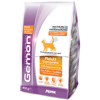 Сухий корм для котів Gemon Cat Adult курка з індичкою, 400 г