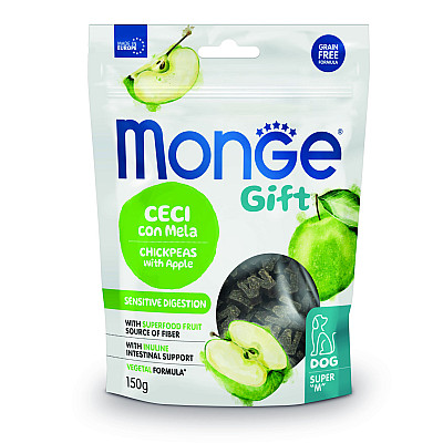 Лакомство для собак Monge Gift Dog Sensitive Digestion нут с яблоком (веган), 150 г