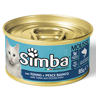 Вологий корм для котів Simba Cat Wet тунець та океанічна риба, 85 г