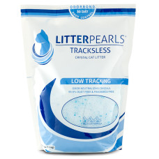 Litter Pearls TrackLess ЛИТТЕР ПЕРЛС ТРАКЛЕС кварцевый силикагелевый наполнитель для туалетов кошек, 3.8 л., 1.8 кг.