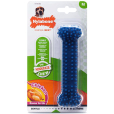 Nylabone Moderate Chew Dental Bone НИЛАБОН ДЕНТАЛ БОУН жевательная игрушка для собак, вкус курицы, M, для собак до 16 кг см., курица см., 14,6x4,4x3,2 см см.