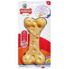 Nylabone Extreme Chew Cheese Bone НИЛАБОН СЫРНАЯ КОСТЬ жевательная игрушка для собак, вкус сыра, L, для собак до 23 кг см., творог см., 17,5x8x4 см см.