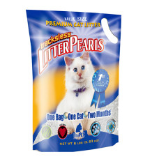 Litter Pearls TrackLess ЛИТТЕР ПЕРЛС ТРАКЛЕС кварцевый силикагелевый наполнитель для туалетов кошек, 7.6 л., 3.63 кг.