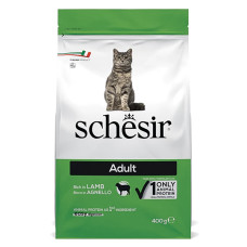 Schesir Cat Adult Lamb ШЕЗИР ВЗРОСЛЫЙ ЯГНЕЦ сухой монопротеиновый корм для кошек, 0.4 кг.