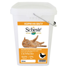 Schesir Cat Adult Chicken ШЕЗИР ВЗРОСЛЫЙ КУРКА сухой монопротеиновый корм для кошек, 5 кг., на вес см.
