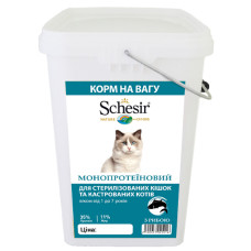 Schesir Cat Sterilized &amp; Light ШЕЗИР СТЕРИЛИЗИРОВАННЫЙ ЛАЙТ РЫБА сухой монопротеиновый корм для стерилизованных кошек, для кошек склонных к полноте, 5 кг., на вес см.