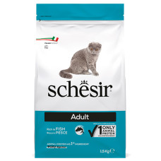 Schesir Cat Adult Fish ШЕЗИР ВЗРОСЛЫЙ РЫБА сухой монопротеиновый корм для кошек, 1.5 кг.