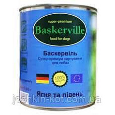 Консервированный корм для собак Baskerville Ягненок и петух