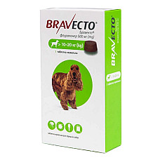 Бравекто (Bravecto) таблетка от блох и клещей для собак от 10 до 20 кг, 500 мг