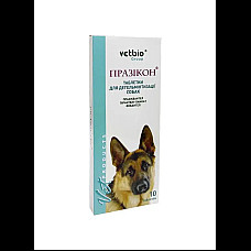 Антигельминтные таблетки Vetbio Празикон для собак, 10 шт