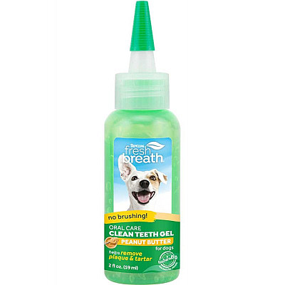 Гель TropiClean Fresh Breath Peanut Butter Арахисовое масло для ухода за полостью рта собак, 59 мл
