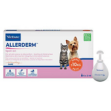 Капли Virbac Allerderm Spot-on Аллердерм Спот-он для лечения дерматитов у кошек и собак весом до 10 кг, 2 мл х 6 шт