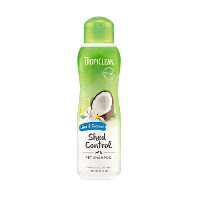 Шампунь TropiClean Shampoo Lime & Coconut "Лайм и кокос" для собак и кошек в период линьки, 355 мл