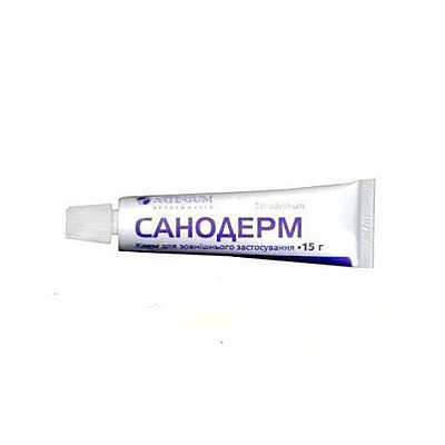 Крем Arterium Санодерм для лечения дерматомикозов у собак и кошек, 15 г