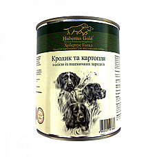 Консервированный корм Hubertus Gold "Кролик с картошкой", для собак, 800 гр