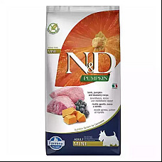 Сухой корм для собак Farmina (Фармина) N&D Grain Free Pumpkin Lamb & Blueberry Adult Mini с тыквой, ягненком и черникой, 7 кг