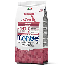Сухой корм для собак Monge Dog All breeds Adult говядина с рисом, 15 кг