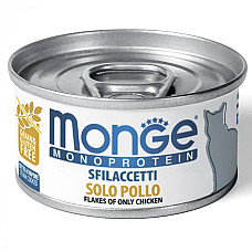 Влажный корм для кошек Monge Cat Monoprotein мясные хлопья курица, 80 г