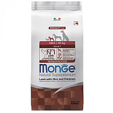 Сухой корм для собак Monge Dog Mini Adult ягненок, рис и картофель, 2.5 кг
