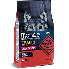 Сухой корм для собак Monge Dog Bwild Low Grain оленина, 2.5 кг