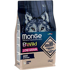 Сухой корм для собак Monge Dog Bwild Low Grain мясо гуся, 2.5 кг