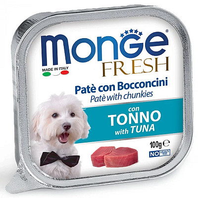 Влажный корм для собак Monge Dog Fresh с тунцом, 100 г