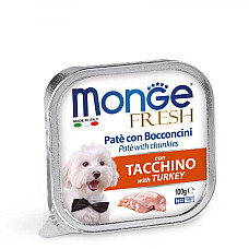 Влажный корм для собак Monge Dog Fresh с индейкой, 100 г