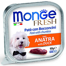 Влажный корм для собак Monge Dog Fresh с уткой, 100 г