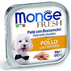 Влажный корм для собак Monge Dog Fresh с курицей, 100 г