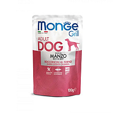 Вологий корм для собак Monge Dog Grill з яловичиною, 100 г