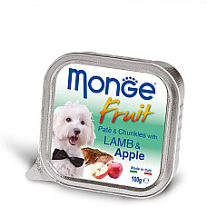 Влажный корм для собак Monge Dog Fruit с ягненком и яблоком, 100 г