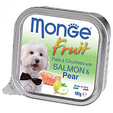Влажный корм для собак Monge Dog Fruit с лососем и грушей, 100 г