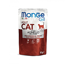 Влажный корм для кошек Monge Cat Grill Adult ягненок, 85 г