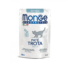 Влажный корм для котят Monge Cat Monoprotein Kitten 100% форель, 85 г