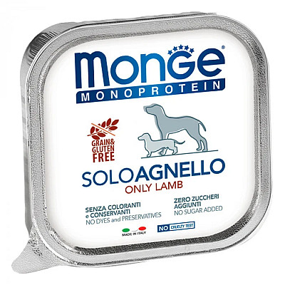Вологий корм для собак Monge Dog Solo 100% ягня, 150 г