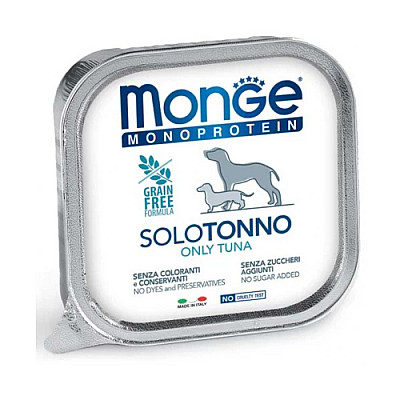 Вологий корм для собак Monge Dog Solo 100% тунець, 150 г