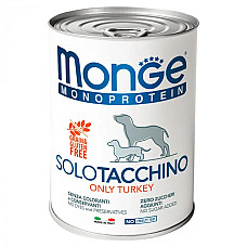 Вологий корм для собак Monge Dog Solo 100% індичка, 400 г