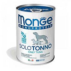 Вологий корм для собак Monge Dog Solo 100% тунець, 400 г