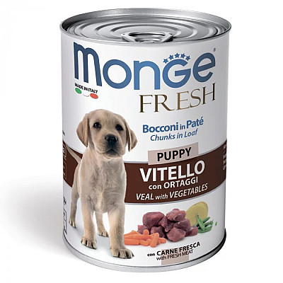 Влажный корм для собак Monge Dog Fresh Puppy с телятиной и овощами, 400 г