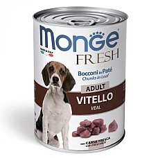 Влажный корм для собак Monge Dog Fresh с телятиной, 400 г
