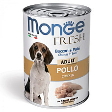 Влажный корм для собак Monge Dog Fresh с курицей, 400 г